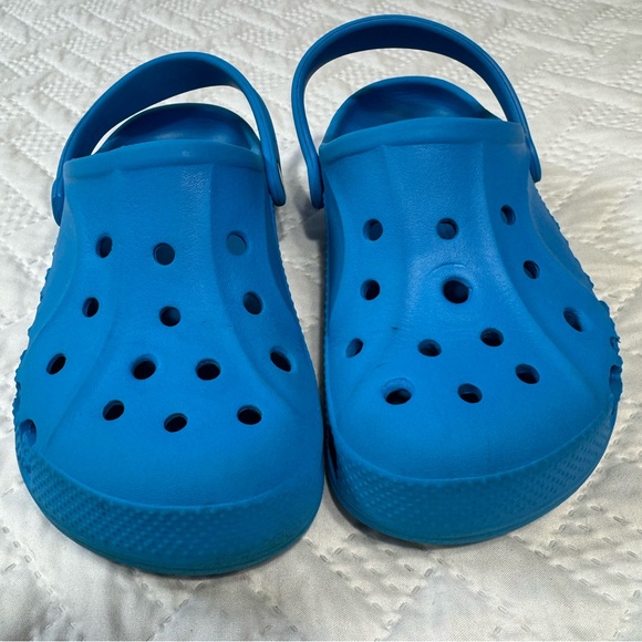 Crocs Baya Kids Cobalt Blue Clogs Slip On Sandals Junior 3 J3 - Picture 3 of 8